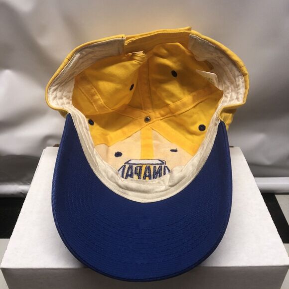 NAPA 75th Anniversary Mens Yellow Blue Adjustable H&L Strapback Hat Cap Baseball - Picture 5 of 11